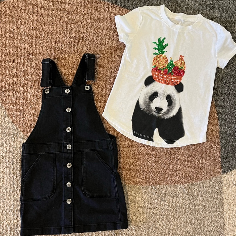 OshKosh B'gosh Black Denim Overall Dress